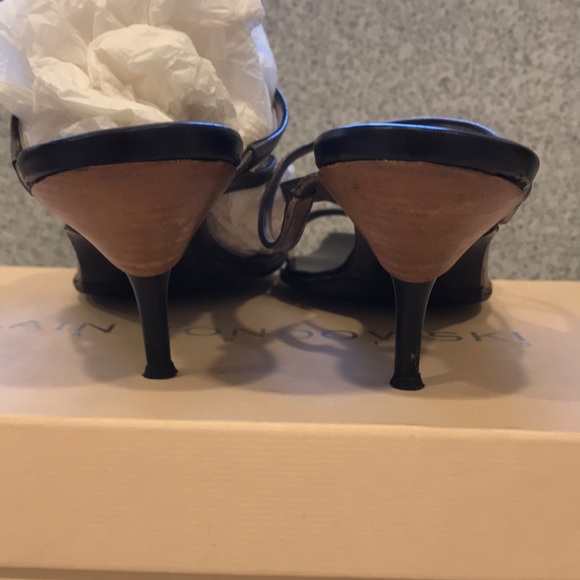 Alain Tondowski Paris kitten heels metallic strap - Picture 5 of 6